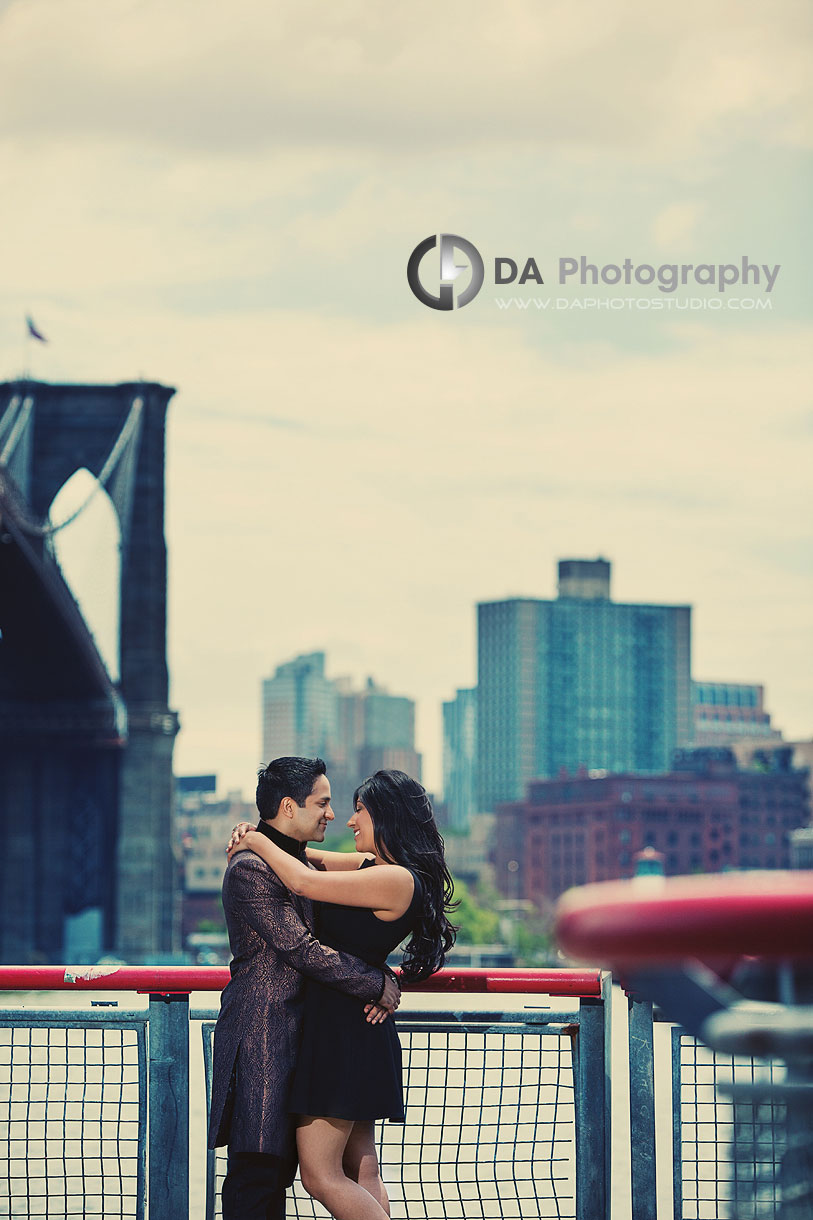 Under Brooklyn Bridge, Engagement Portrait Session