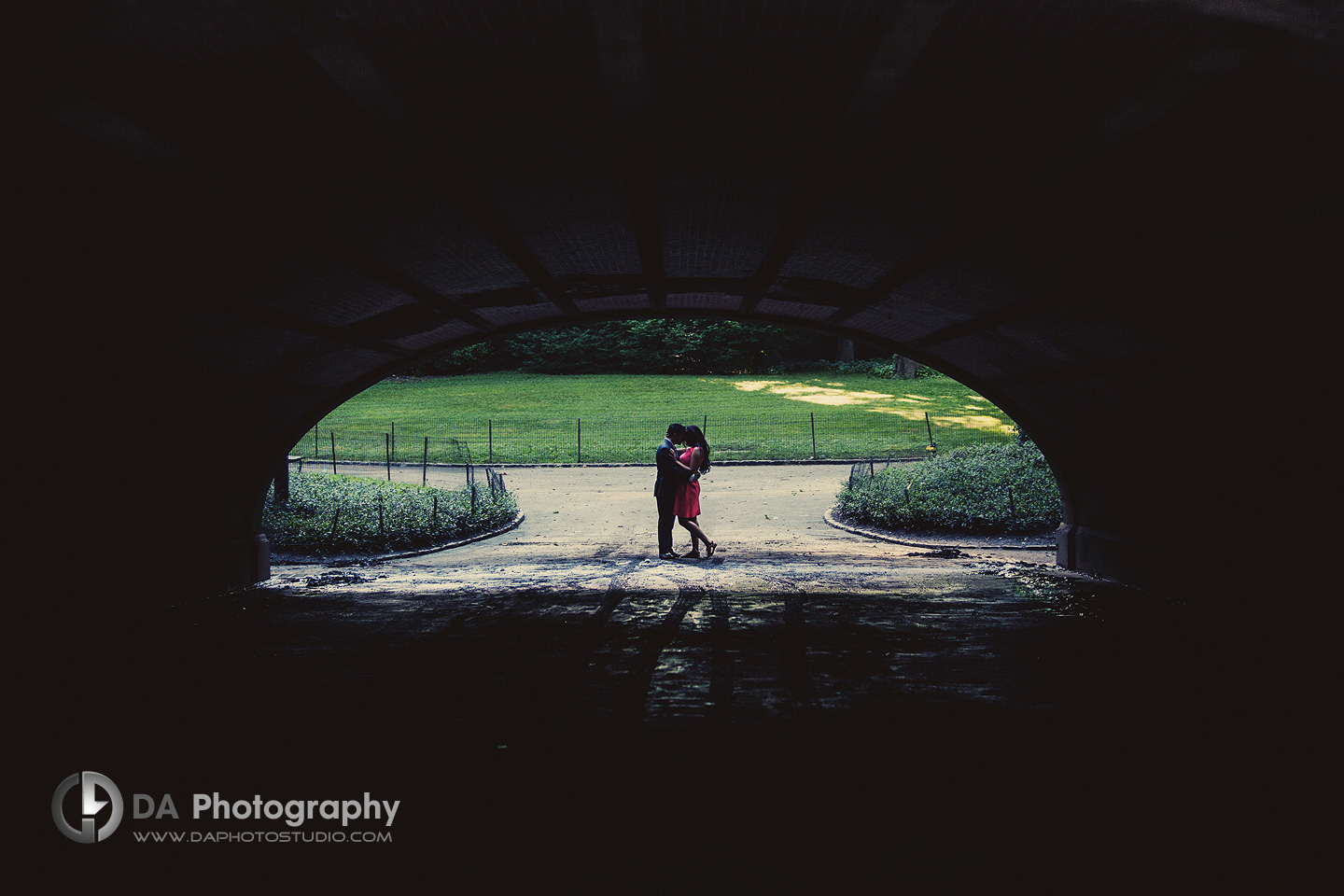 Central Park and two in love, NYC, Engagement Portrait Session by DA Photography