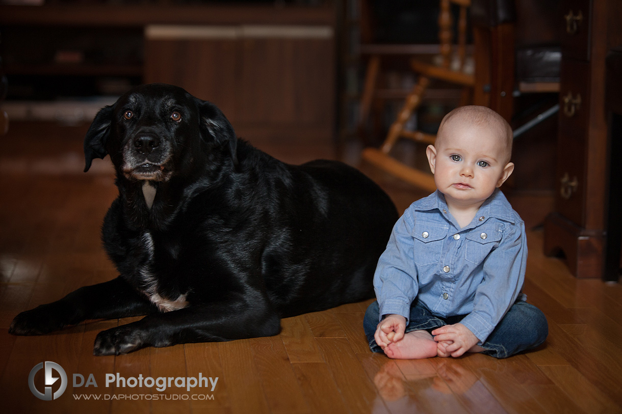 Baby with his dog - Children Photographer
