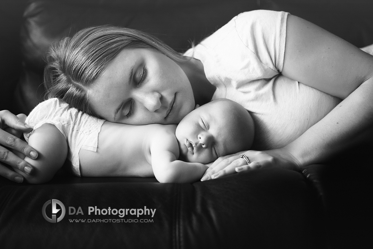 Mommy and her newborn baby boy - Newborn Baby Photographer