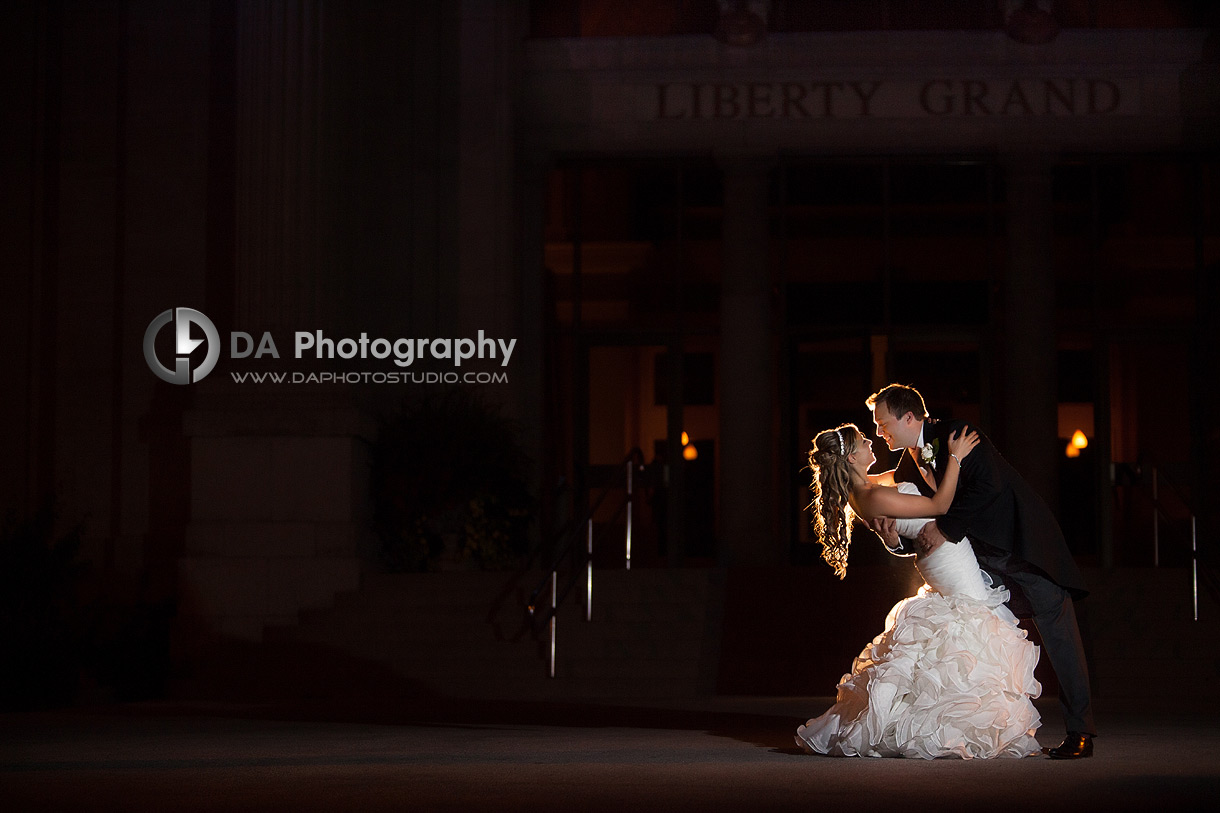 At front of Liberty Grand photo shoot  - Wedding Photography