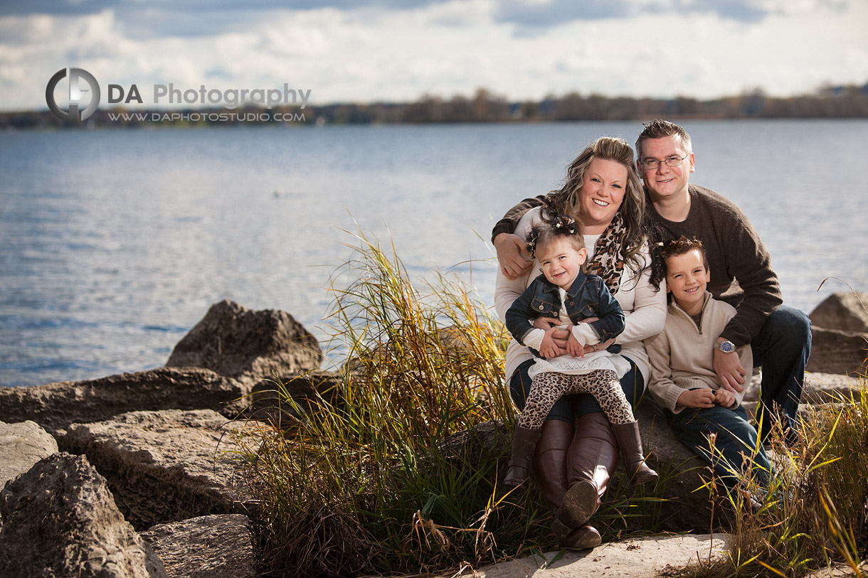 Family portrait by the lake - Family Photographer