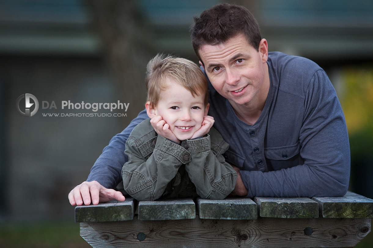 Daddy and his son portrait at the park - Family portrait