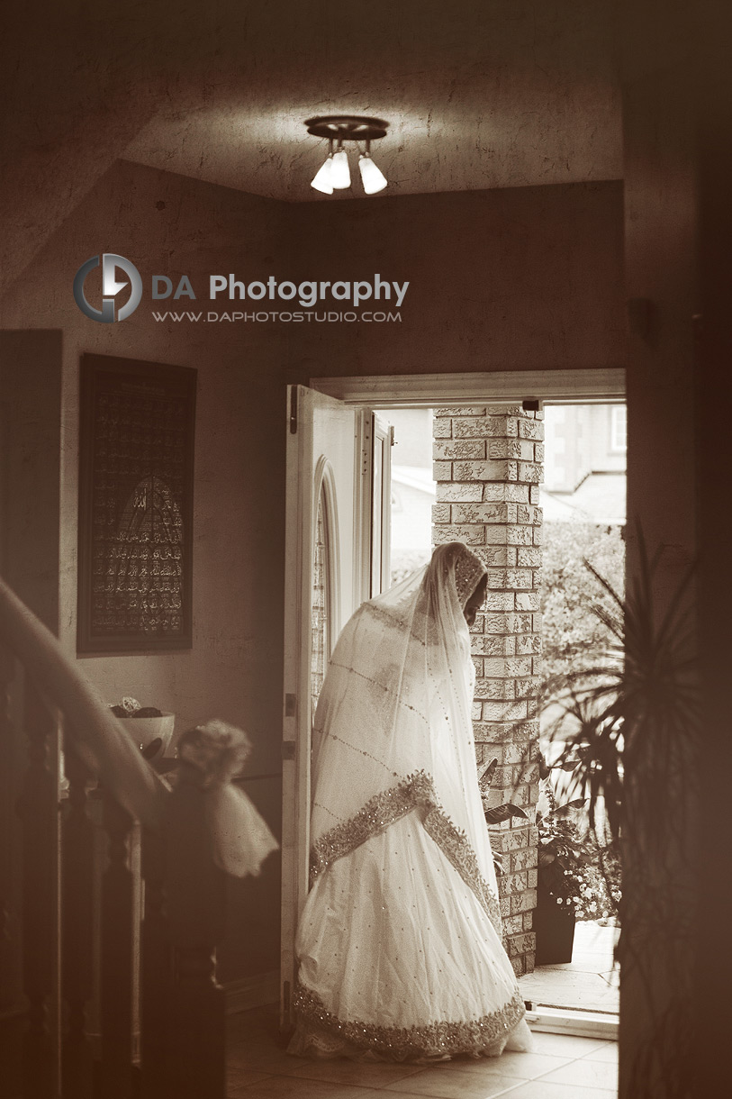 At her door steps, early morning - Indian Wedding photographer