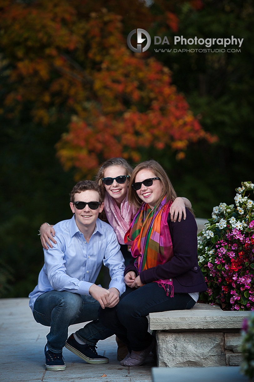 Siblings Portrait, outdoor with Fall Theme - Family Photographer - DA Photography