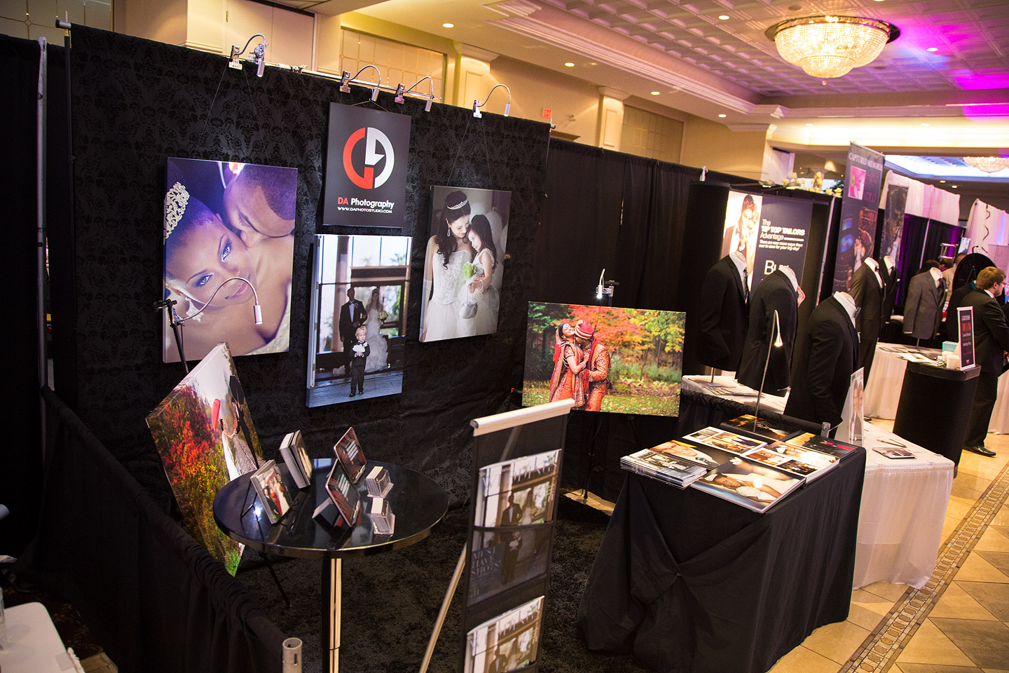 Bridal Booth Photographer Set up side view by DA Photography - Bridal Show