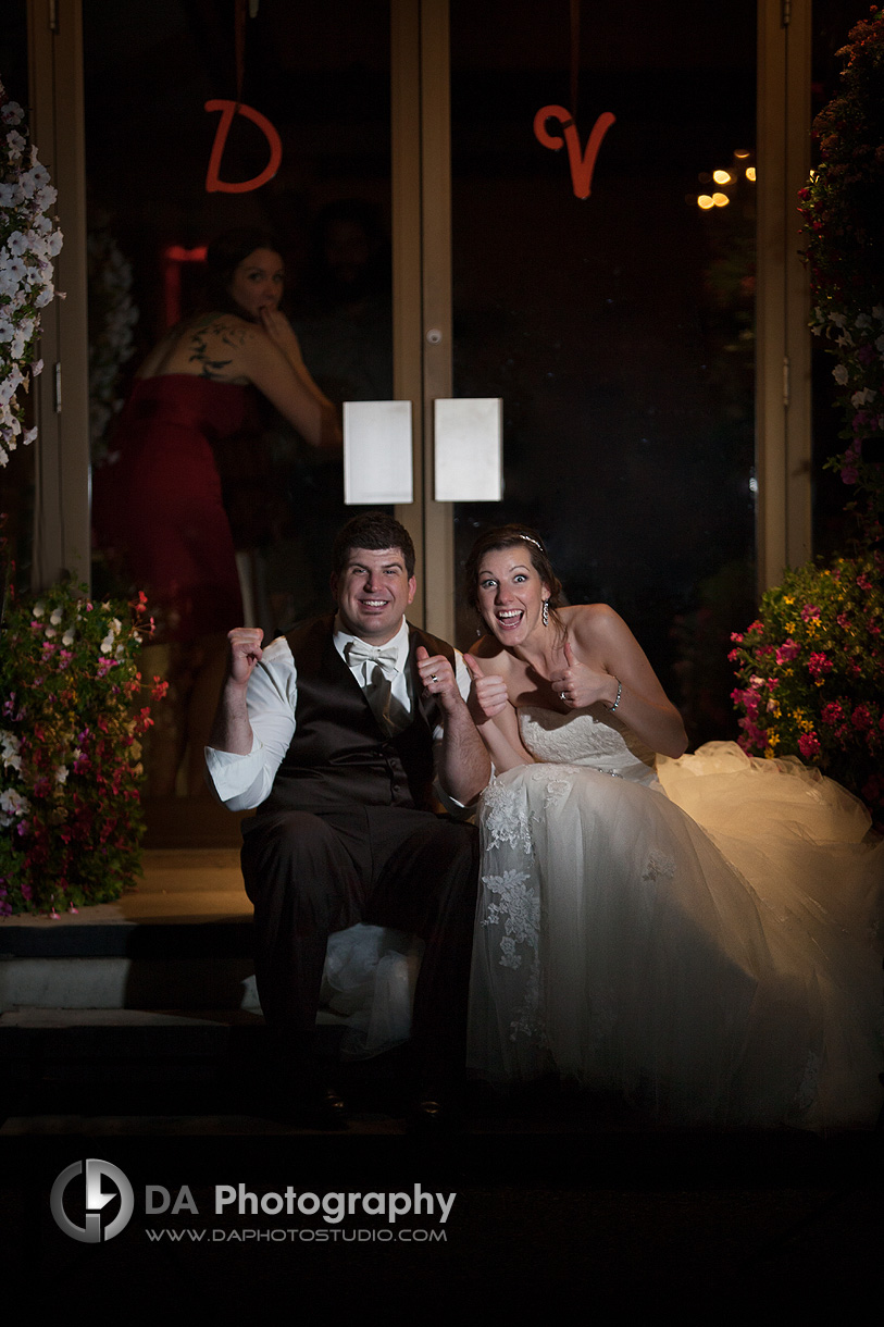 The happiness of newly weds just outside of Caledon Golf and Country Club - Wedding Photographer