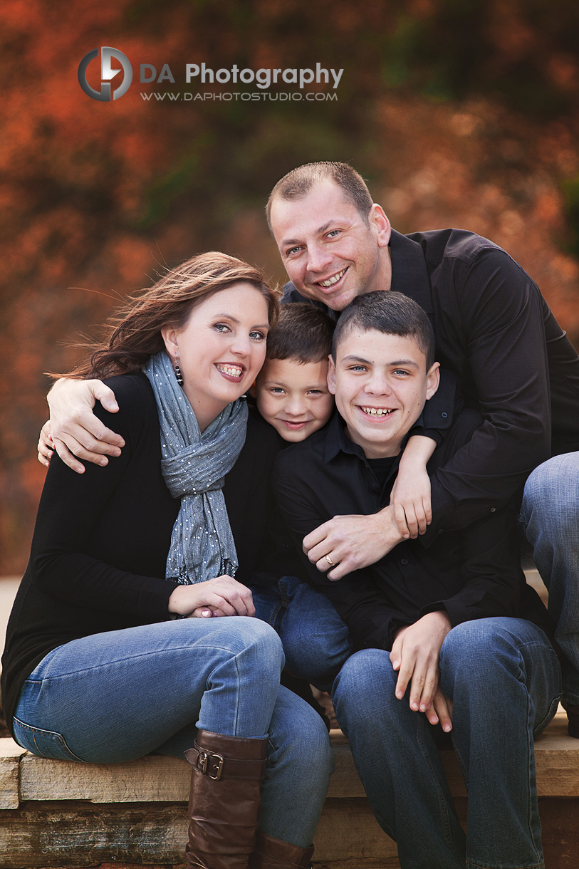 Family Portrait in Fall - Family Photographer