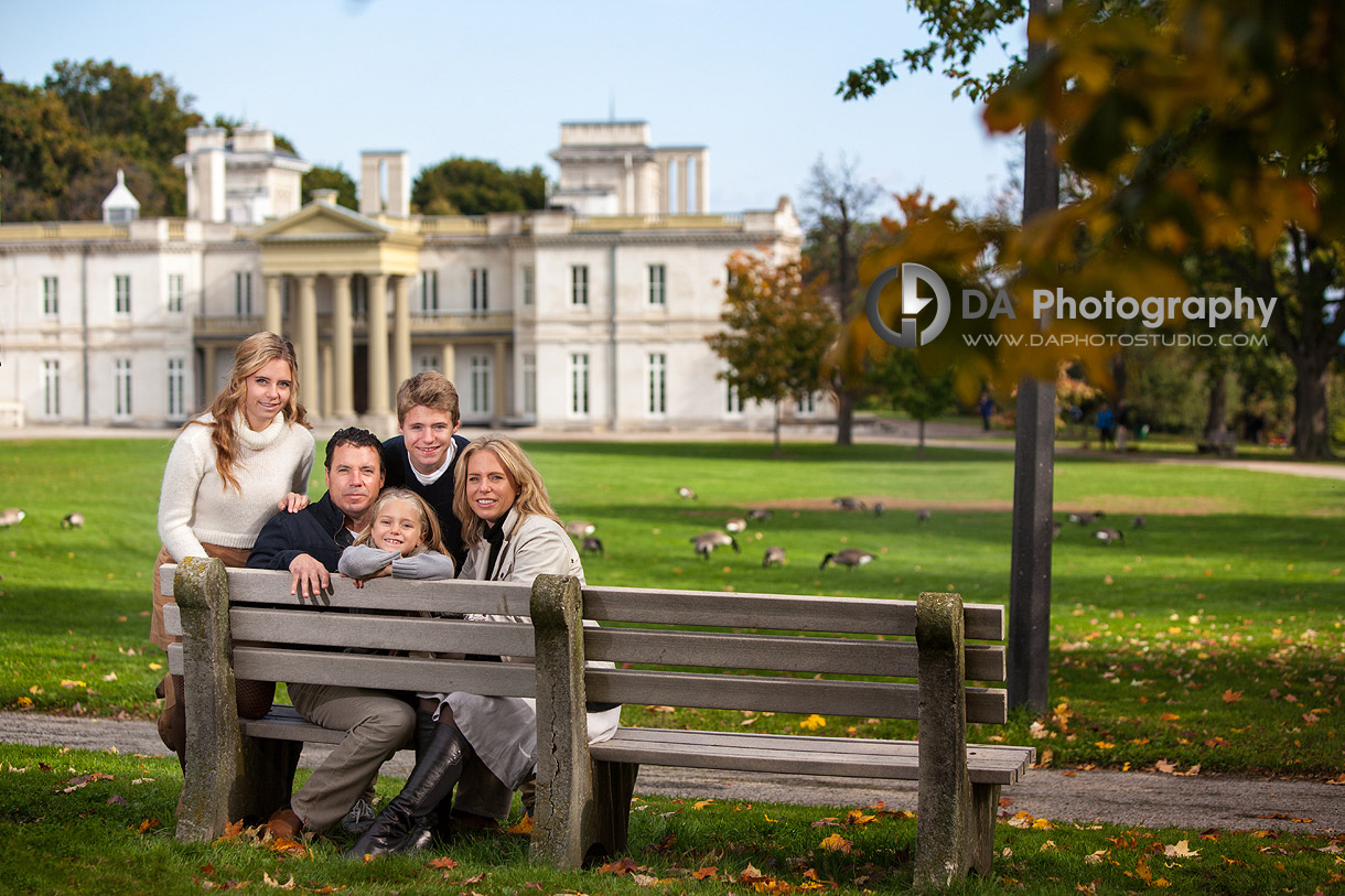 Family Portrait by a castle - Hamilton Family Photographer