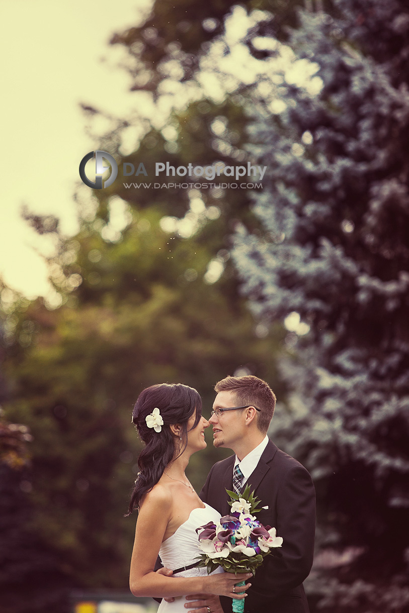 Bride and groom at sunset - Local Wedding Photographer - Terrace on the Green  - Wedding Venue