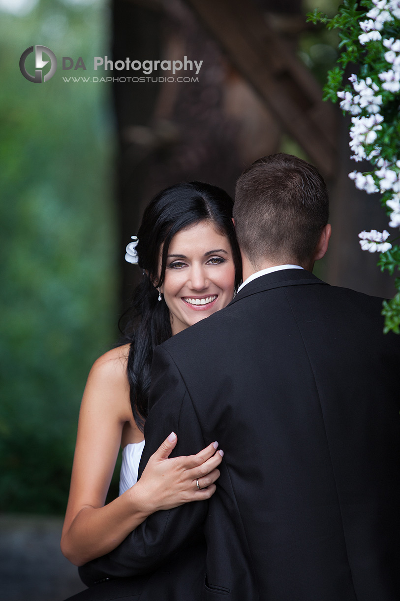 Bride and groom at the gazebo Location - Local Wedding Photographer - Terrace on the Green  - Wedding Venue