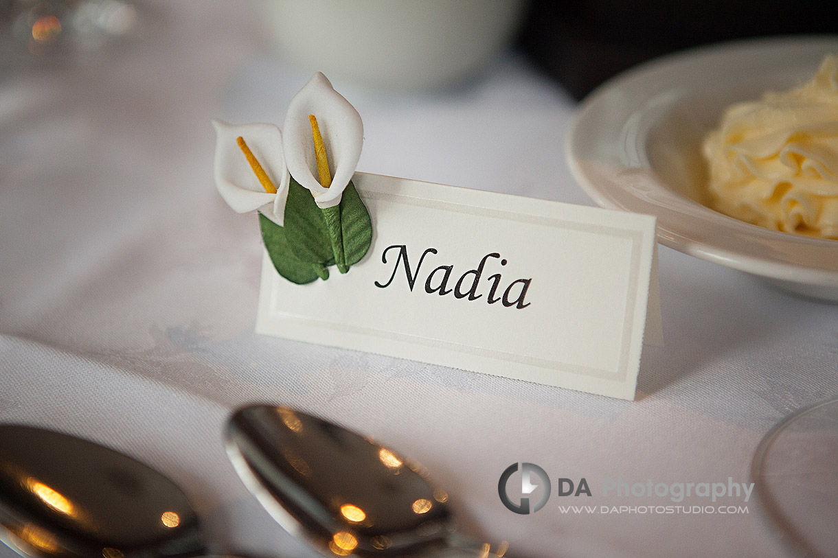 The wedding table set up, name tag - Wedding Photographer - Terrace on the Green  - Wedding Venue