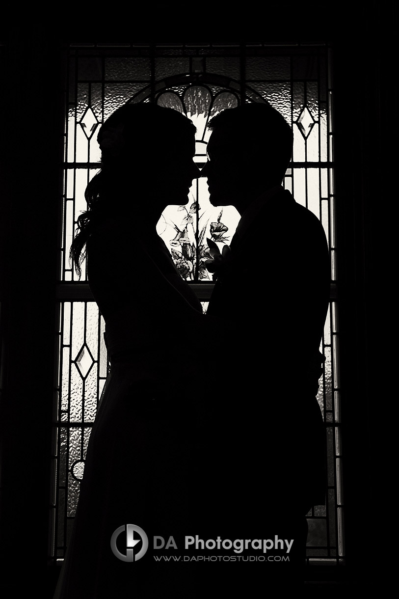 Bride and groom's silhouette's - Wedding Photographer -  Terrace on the Green  - Wedding Venue