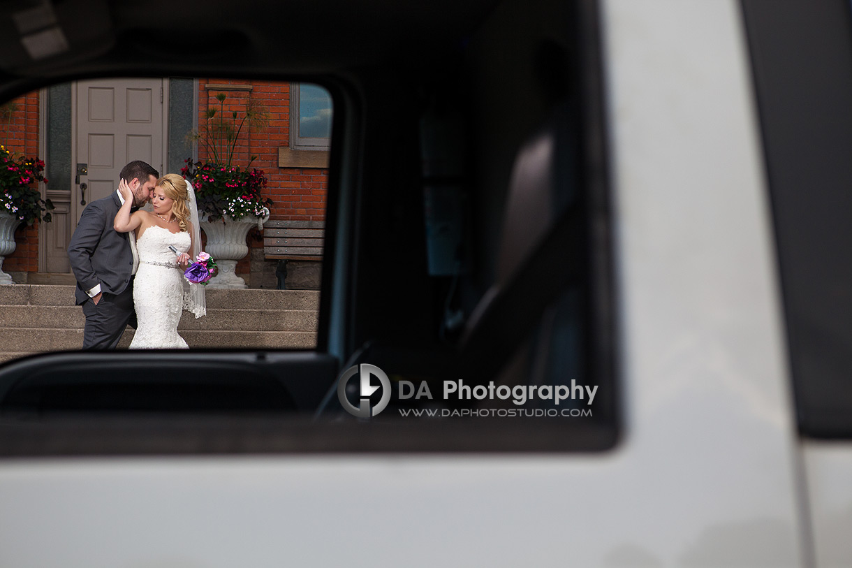 Creative Wedding Couple Photo Through Car Window - Wedding Photography by Dragi Andovski - www.daphotostudio.com