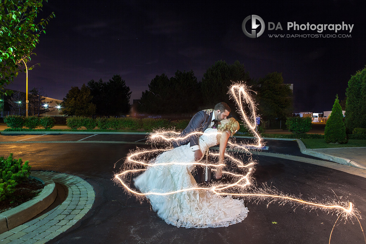 Creative Moonlight Wedding Couple Photo with Sparkler Prop - Wedding Photography by Dragi Andovski - www.daphotostudio.com