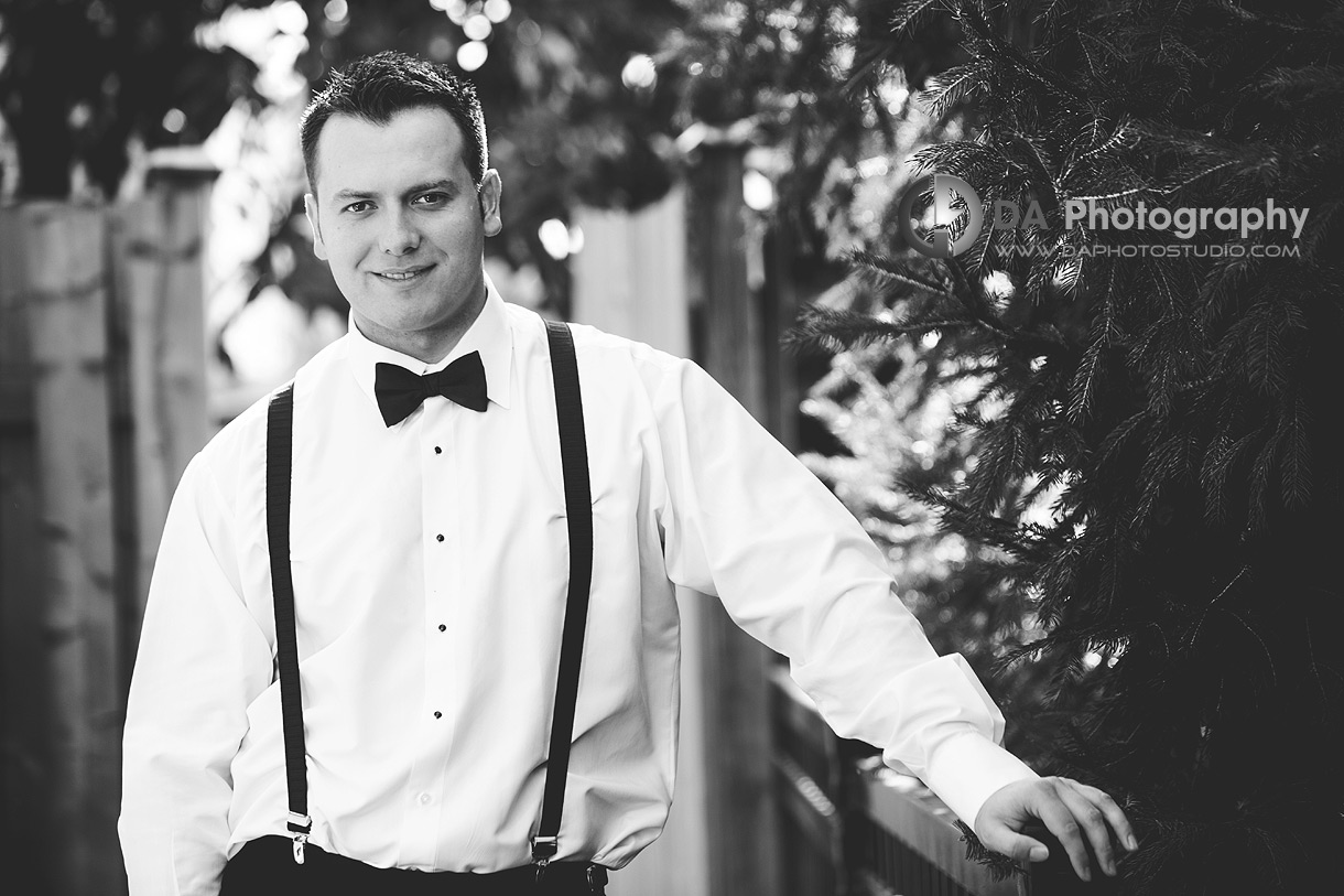 Groom On Wedding Day Morning - Wedding Photography by Dragi Andovski - Terrace On The Green - Brampton, ON