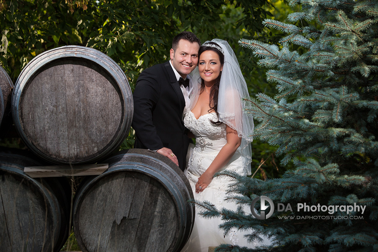 Unique Bride and Groom Outdoor Pose - Wedding Photography by Dragi Andovski - Terrace On The Green - Brampton, ON