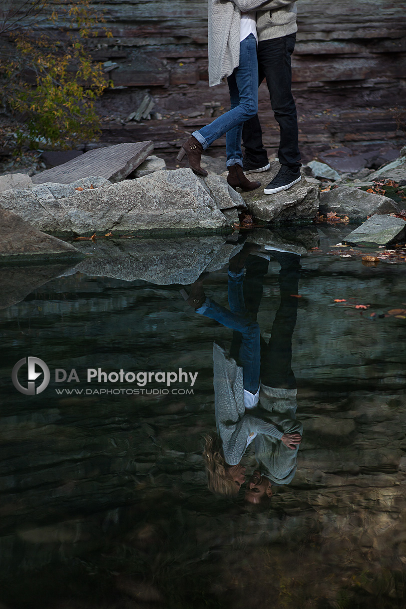 Creative Reflection Image Engagement Session - Wedding Photography by Dragi Andovski - Albion Falls, Hamilton ON