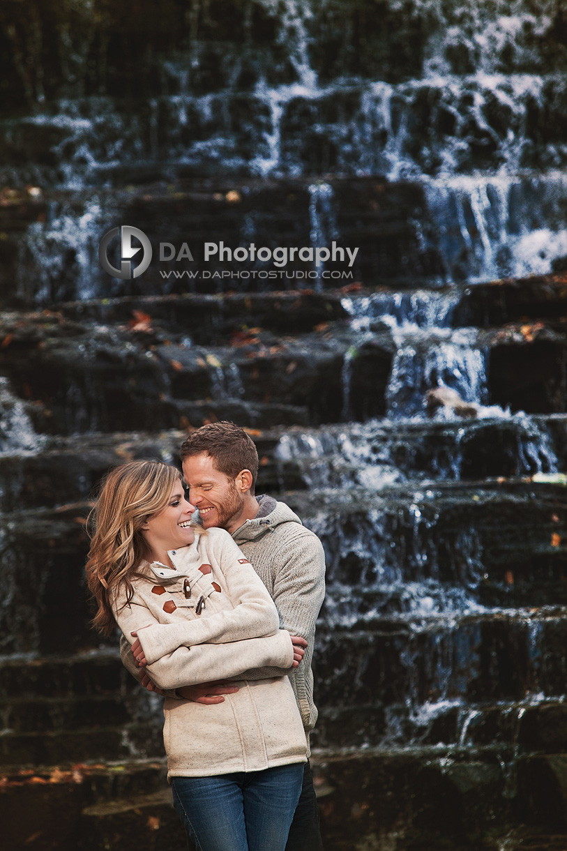Engagement Photo with Waterfalls - Wedding Photography by Dragi Andovski - Albion Falls, Hamilton ON