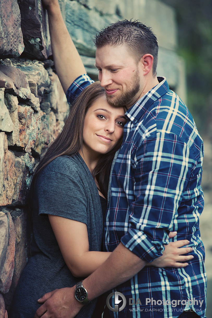 Young couple in love by the ruins - Wedding Photography by Dragi Andovski - Badlands - Caledon, ON