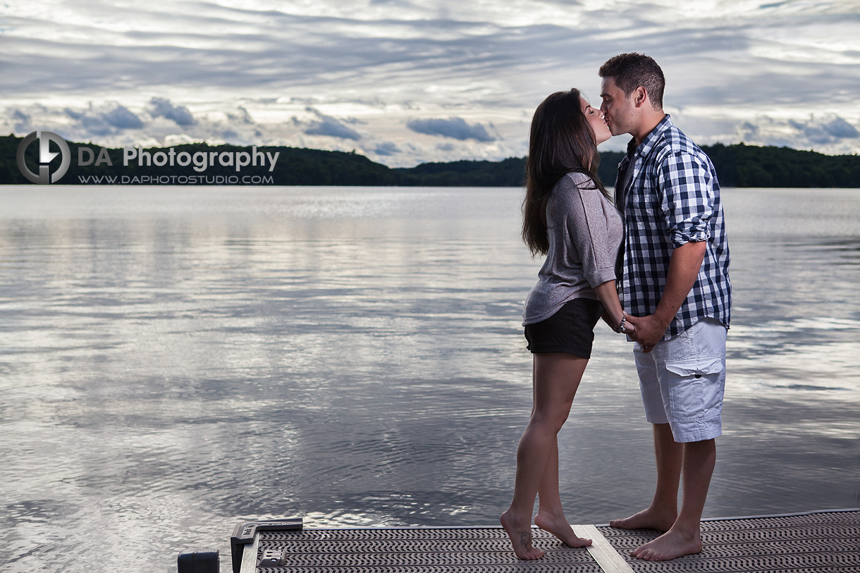 Couple's Engagement Photo on Dock - Wedding Photography by Dragi Andovski - www.daphotostudio.com