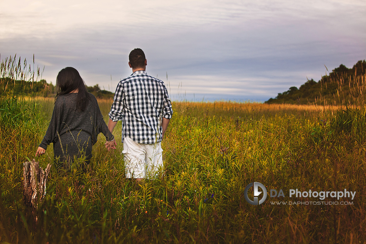 Engagement Couple in Long Grass - Wedding Photography by Dragi Andovski - www.daphotostudio.com