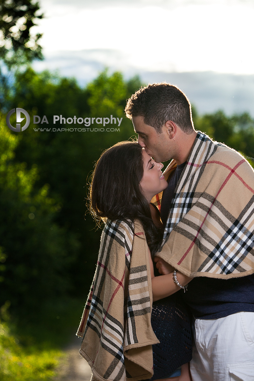 Engagement Couple with Blanket Prop - Wedding Photography by Dragi Andovski - www.daphotostudio.com