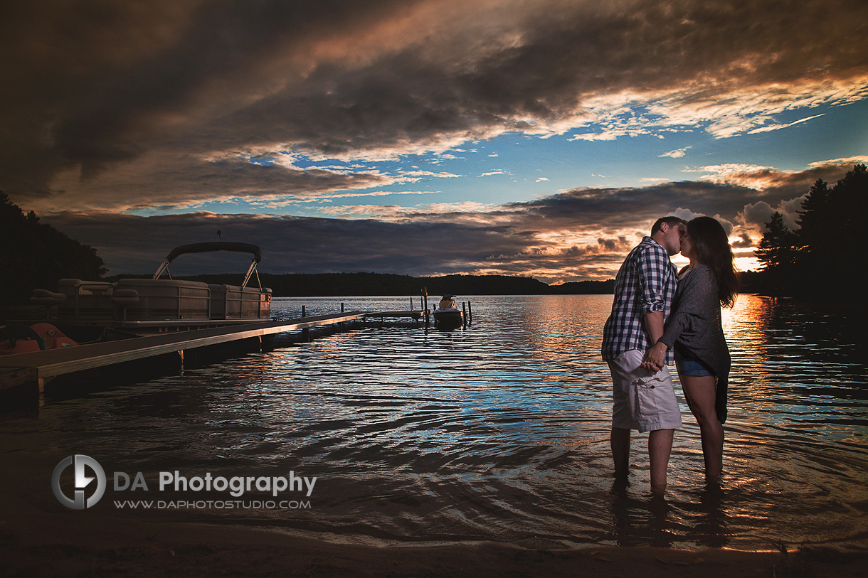 Beautiful Sunset Engagement Photo on Beach - Wedding Photography by Dragi Andovski - www.daphotostudio.com