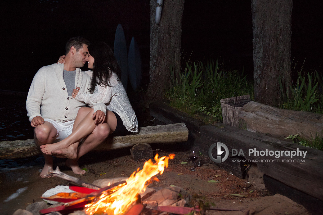 Fireside Engagement Session - Wedding Photography by Dragi Andovski - www.daphotostudio.com