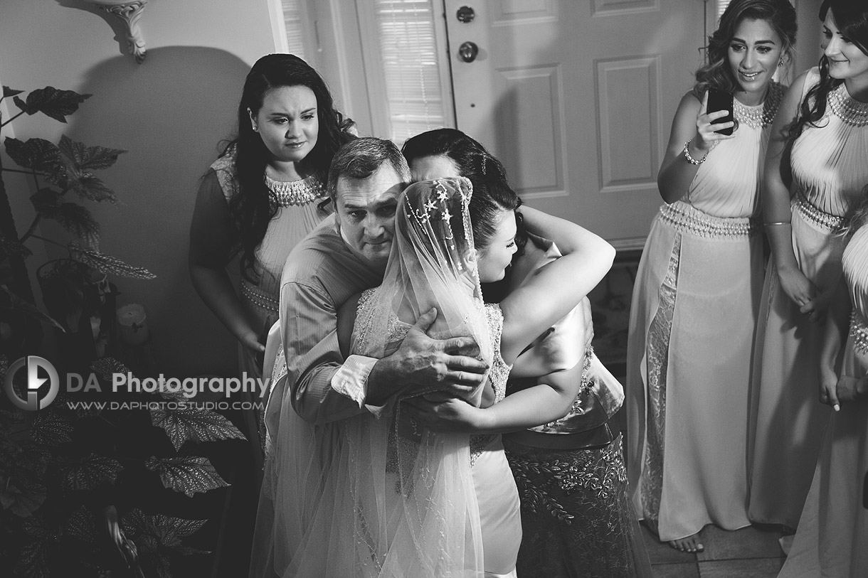 Bride Embracing Her Parents - Wedding Photography by Dragi Andovski - Hamilton, ON