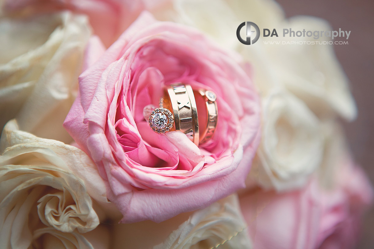 Wedding Details - Rings with Bouquet - Wedding Photography by Dragi Andovski - Hamilton, ON