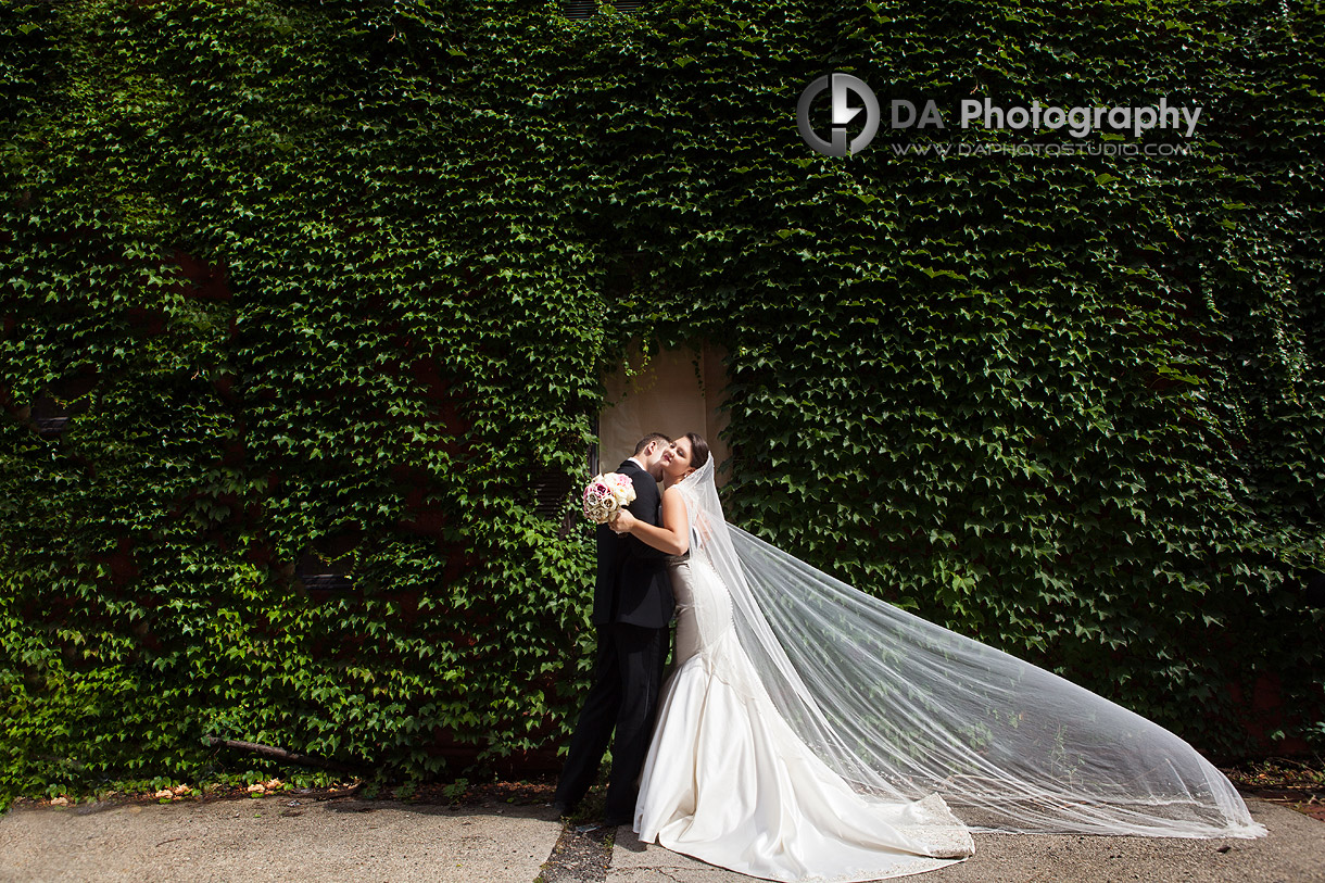 Bride and Groom Photo with Background of Greenery - Wedding Photography by Dragi Andovski - Hamilton, ON