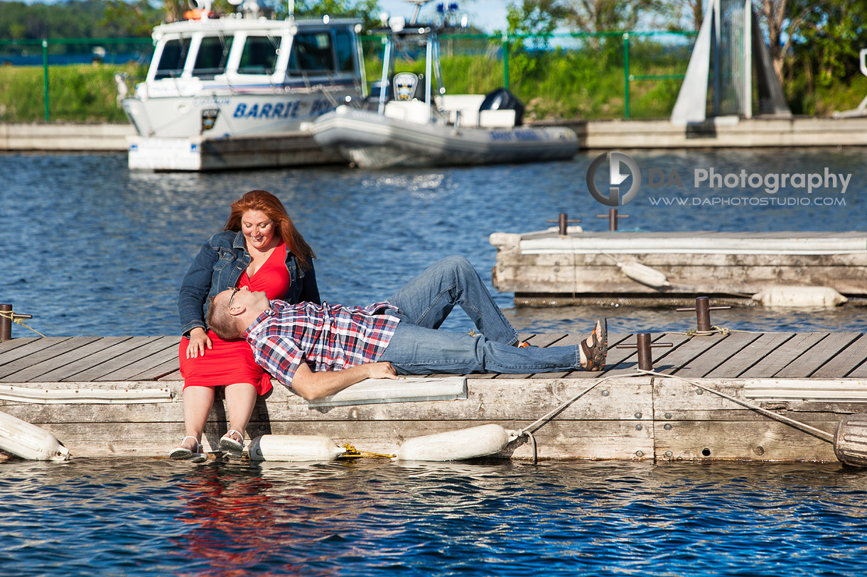 Newly Engaged Couple at the Marina in Barrie - Family Photography by Dragi Andovski - Barrie, ON