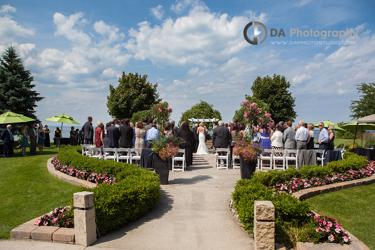 Outdoor Ceremony - Wedding Photography by DA Photography - Edgewater Manor - Stoney Creek, ON