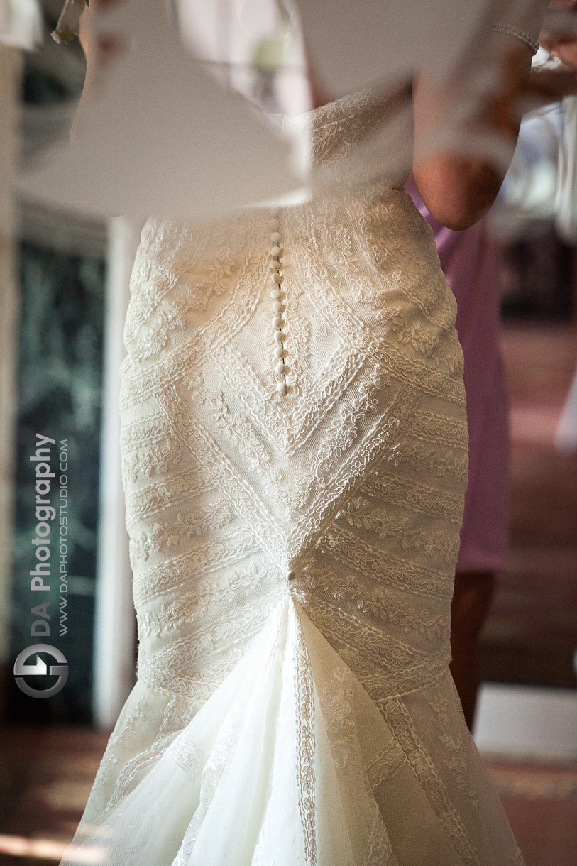 Gorgeous Details of Bride's Gown - Wedding Photography by DA Photography - Edgewater Manor - Stoney Creek, ON