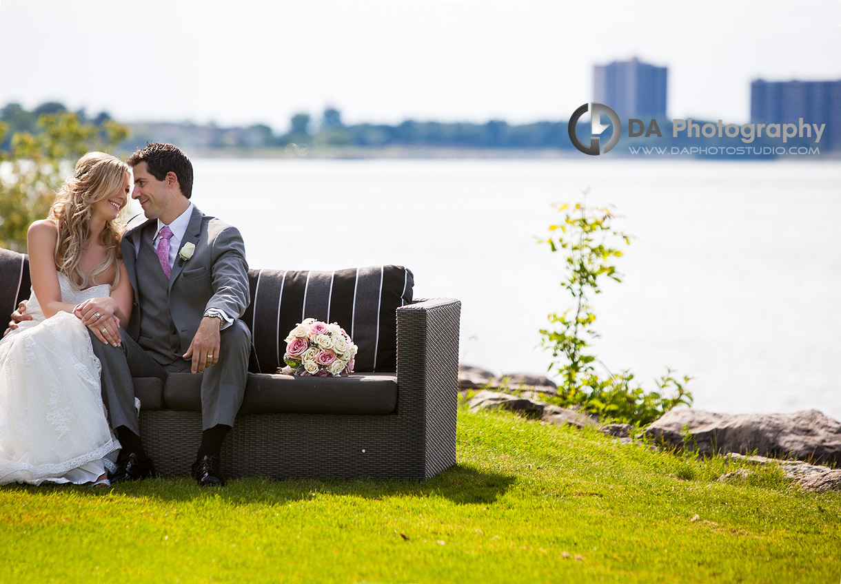 Lakefront with Bride and Groom - Wedding Photography by DA Photography - Edgewater Manor - Stoney Creek, ON