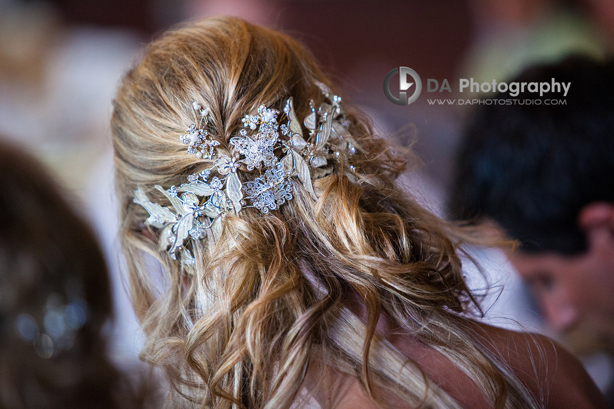 Bride's Hair Details - Wedding Photography by DA Photography - Edgewater Manor - Stoney Creek, ON
