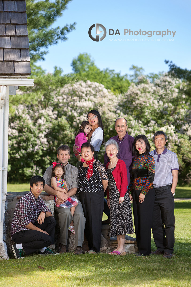 Family reunion portrait  - DA Photography at Ball's Falls, www.daphotostudio.com