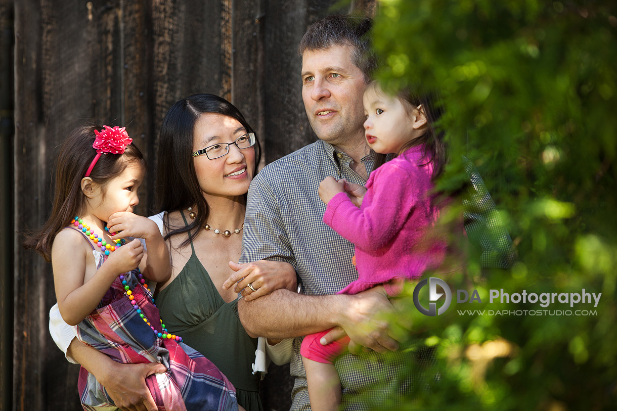 My family in close up portrait  - DA Photography at Ball's Falls, www.daphotostudio.com