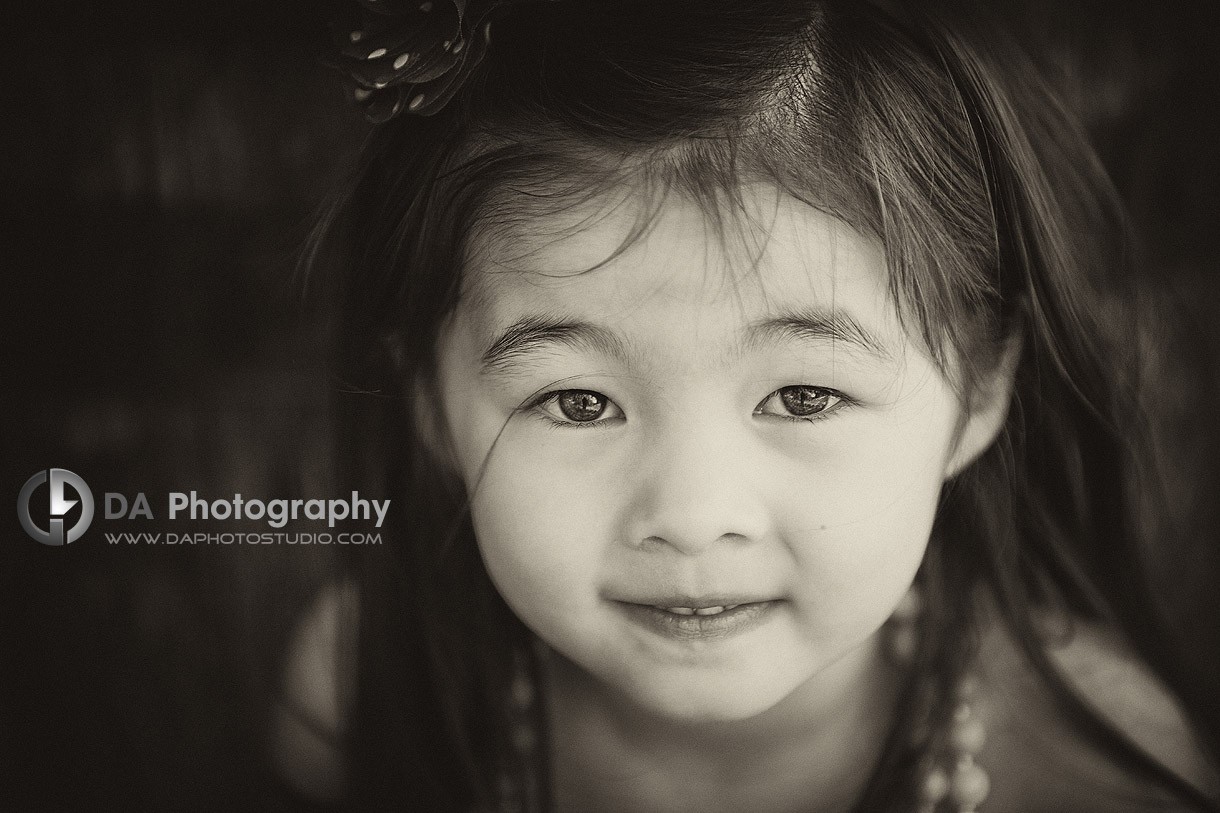 The little girl close up portrait  - DA Photography at Ball's Falls, www.daphotostudio.com