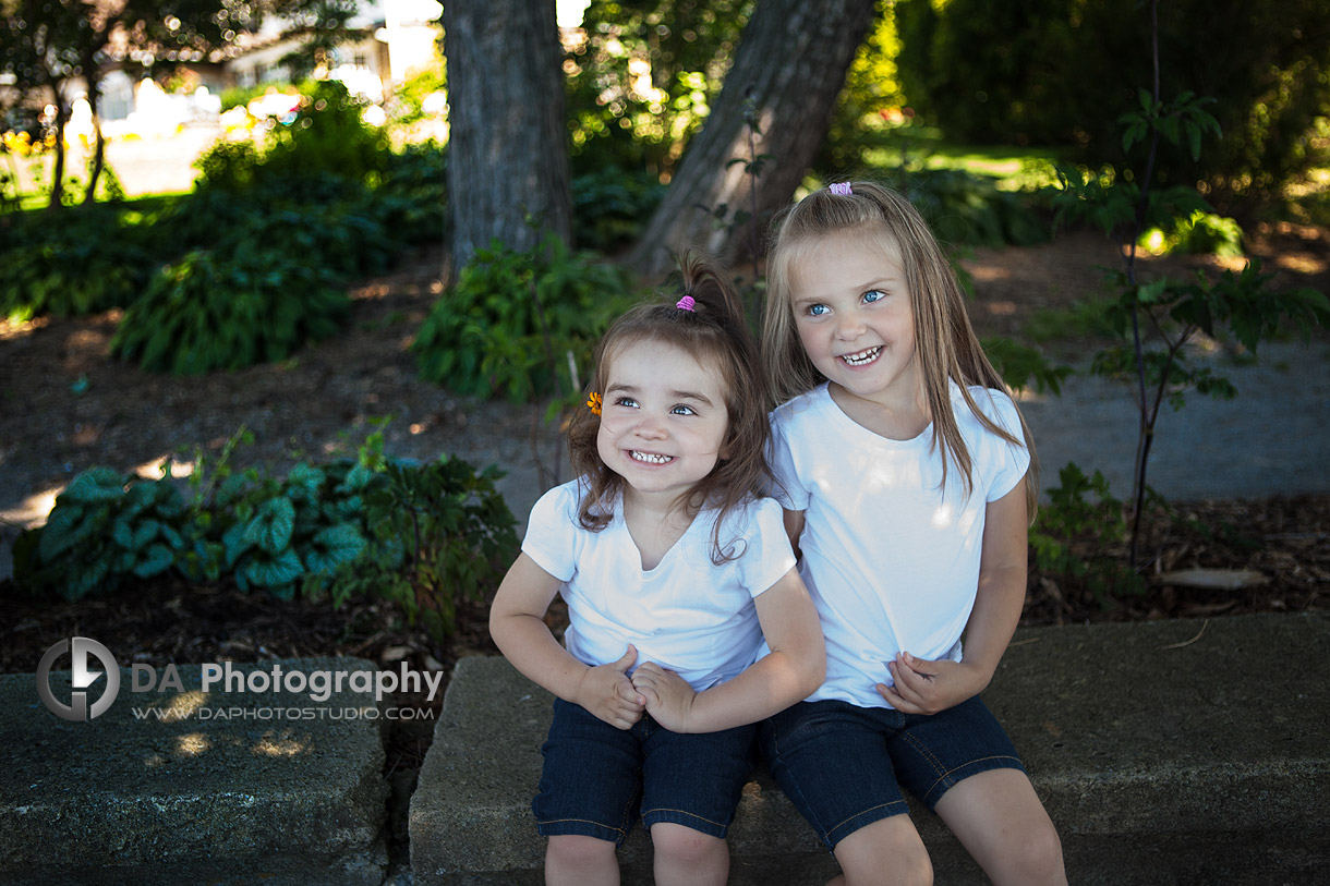 Siblings smile - at Gairloch Gardens, Oakville by DA Photography , www.daphotostudio.com