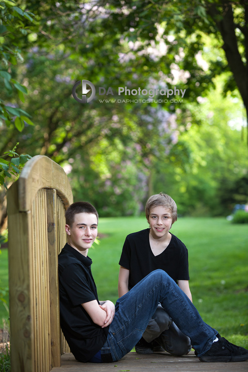 Portrait from Teenage boys, siblings - by DA Photography at Adamson Estate, www.daphotostudio.com