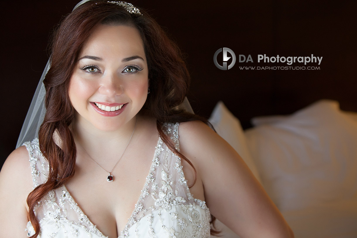 Bride getting ready - by DA Photography at Black Creek Pioneer Village, www.daphotostudio.com