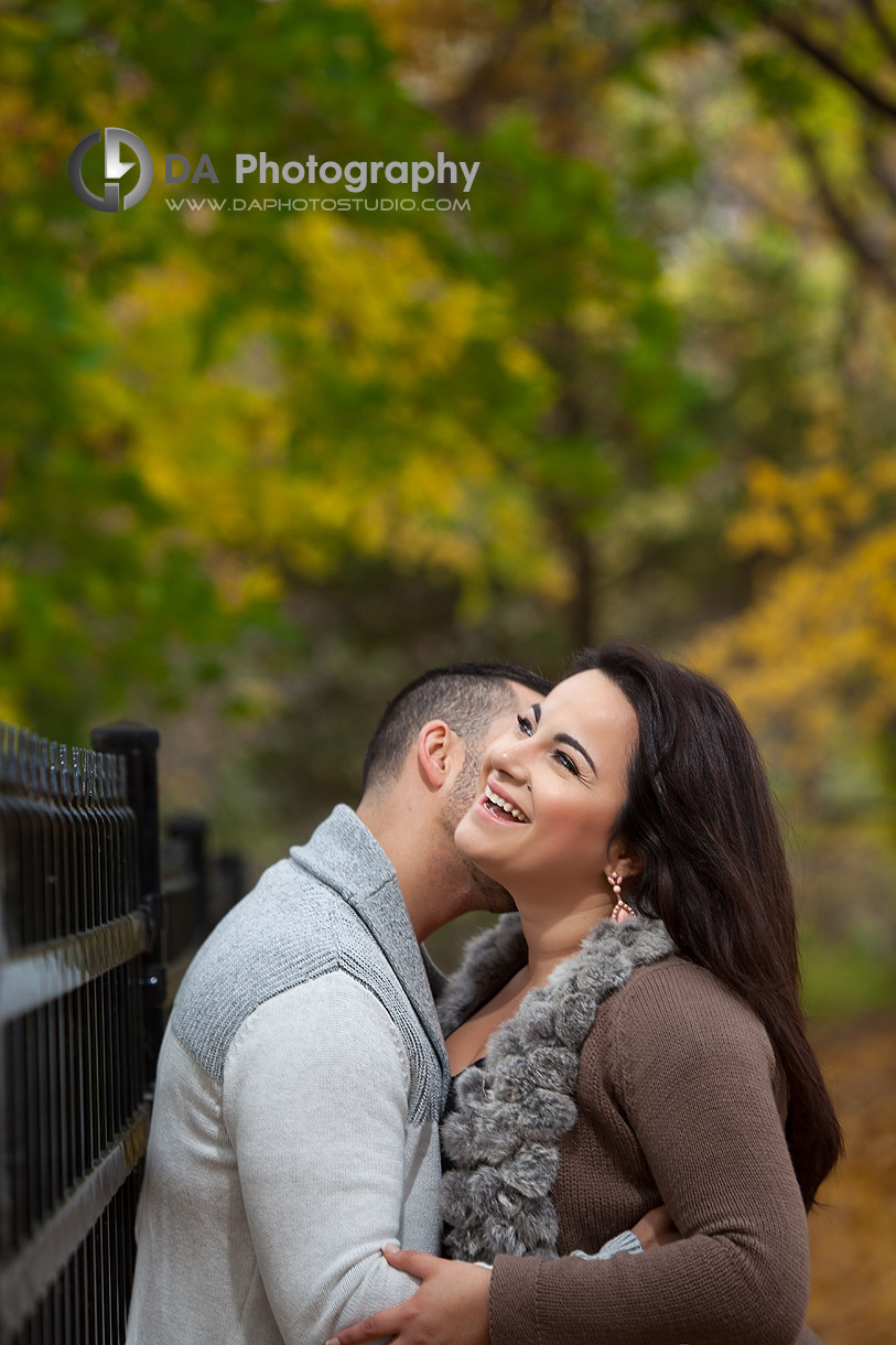 Engaged and happy - by DA Photography at Webster's Falls - www.daphotostudio.com