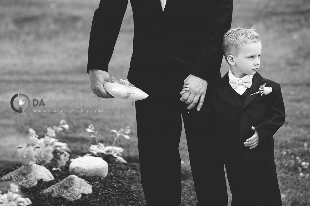 Ring Boy with his father in expectation of the bride - Wedding Photographer by DA Photography , www.daphotostudio.com