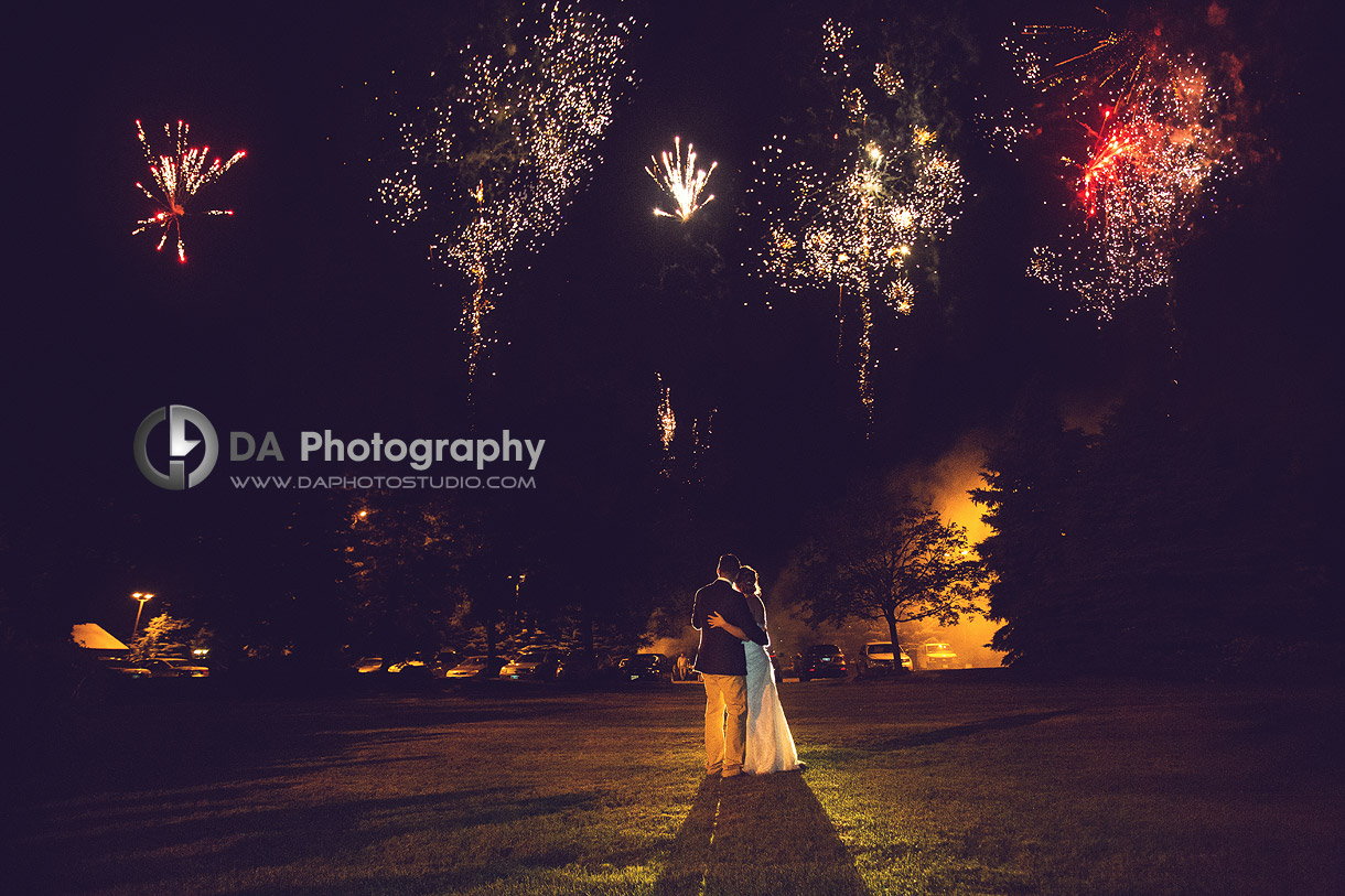Fireworks, Bride and groom under the sky on their wedding night - Wedding Photographer by DA Photography , www.daphotostudio.com