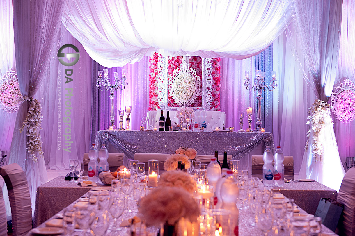 Bridal party main table - by DA Photography at West River, www.daphotostudio.com