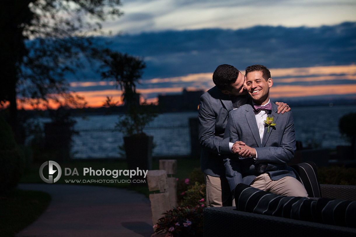 The Sunset Kiss - Same Sex Weddings by DA Photography at EdgeWater Manor - www.daphotostudio.com