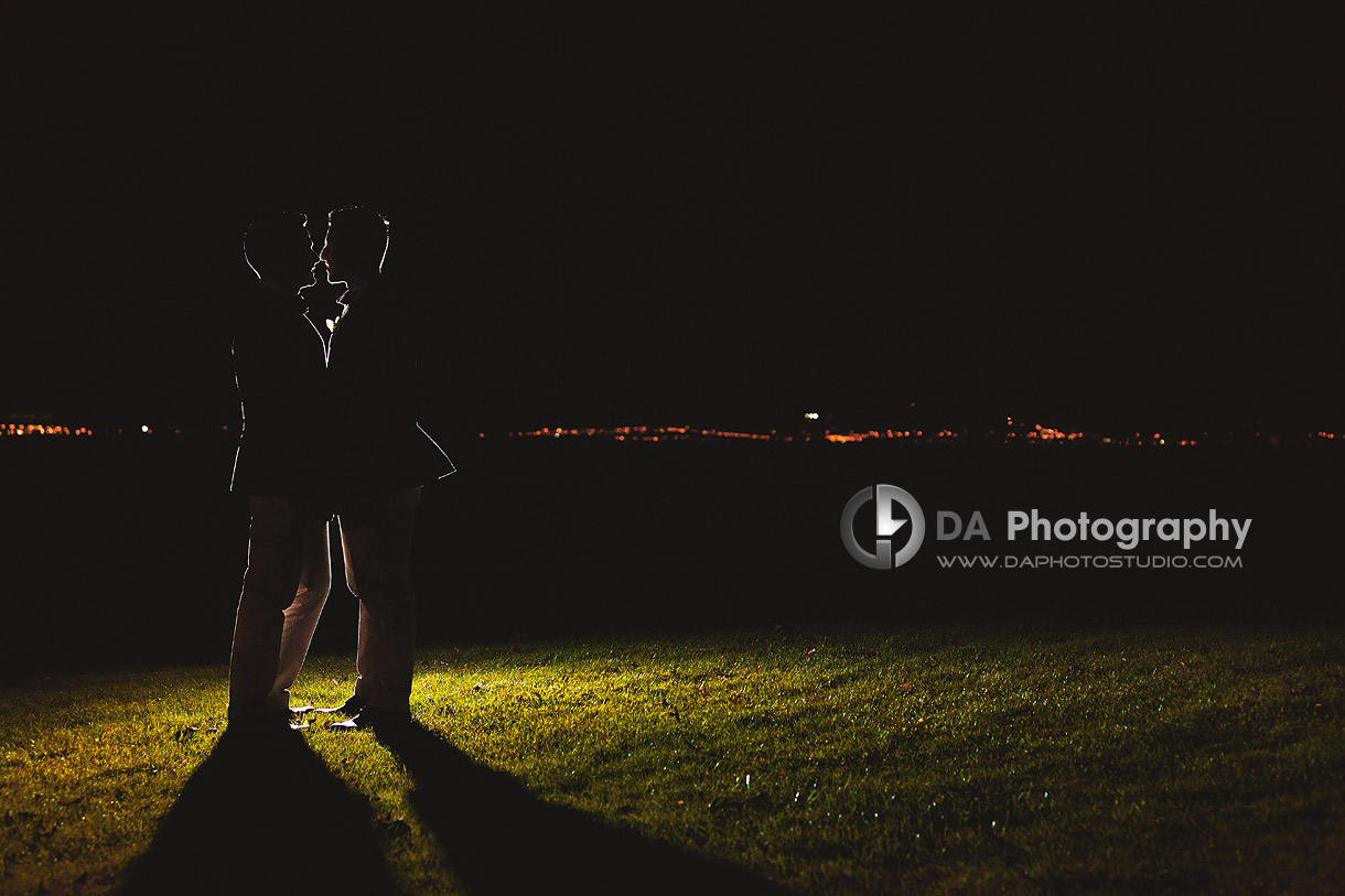 The City Skyline at our night-time session - Same Sex Weddings by DA Photography at EdgeWater Manor - www.daphotostudio.com