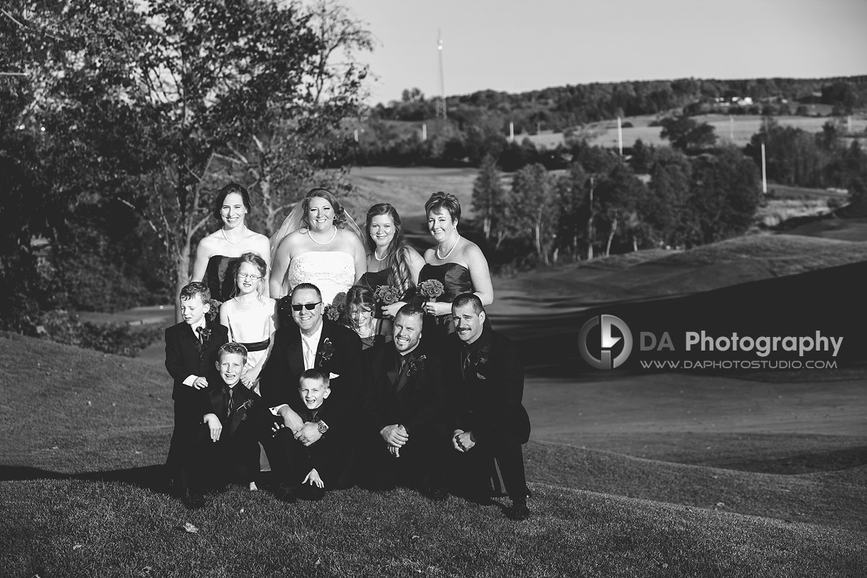 The bridal party - Blended Family in Fall wedding by DA Photography, www.daphotostudio.com